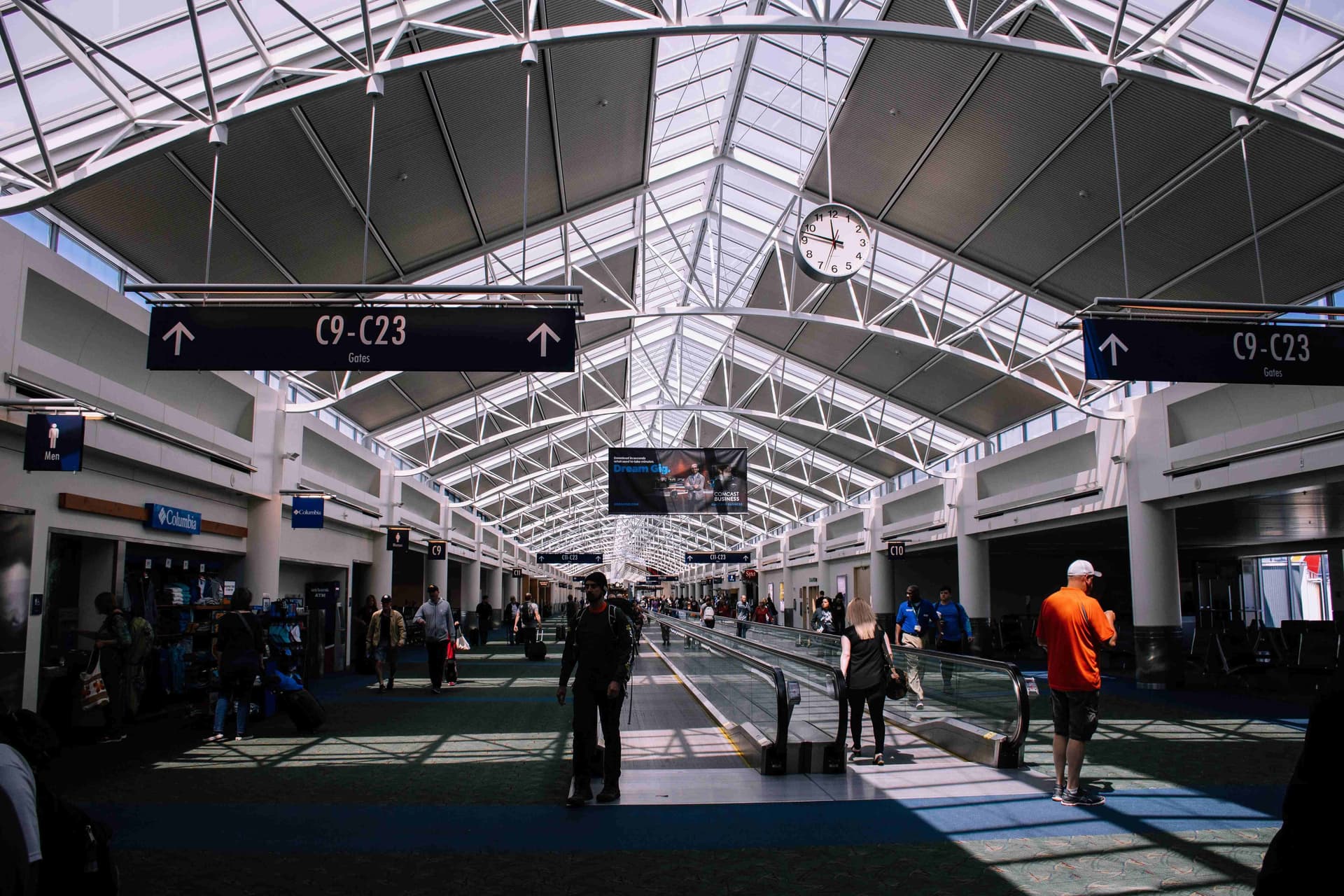 An airport lobby